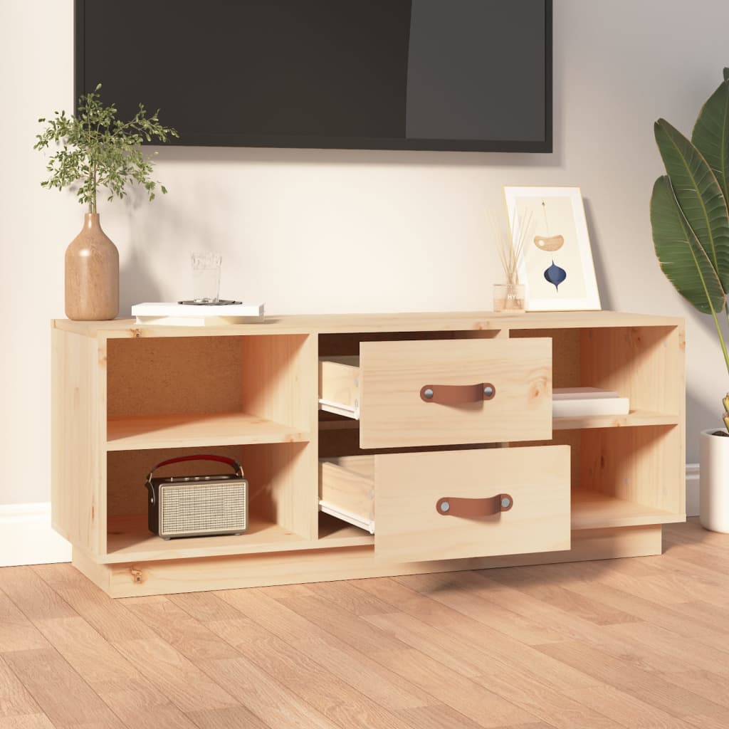 TV-taso 100x34x40 cm täysi mänty - Sisustajankoti.fi