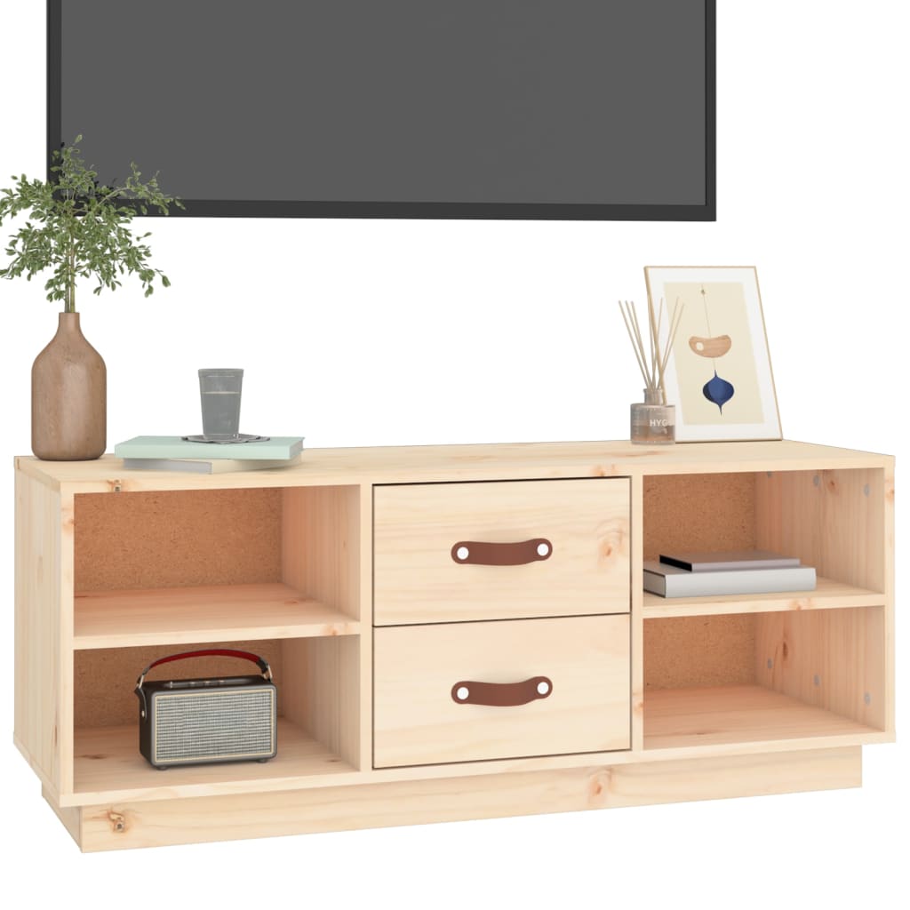 TV-taso 100x34x40 cm täysi mänty - Sisustajankoti.fi