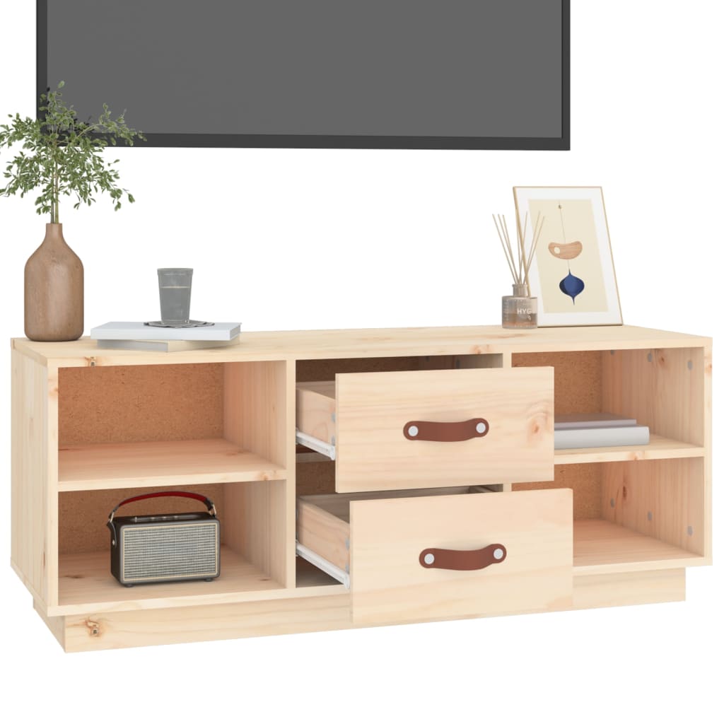 TV-taso 100x34x40 cm täysi mänty - Sisustajankoti.fi