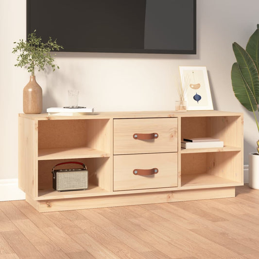 TV-taso 100x34x40 cm täysi mänty - Sisustajankoti.fi