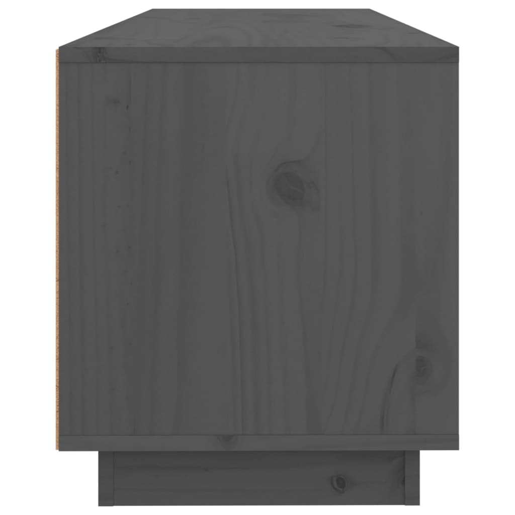 TV-taso harmaa 100x34x40 cm täysi mänty - Sisustajankoti.fi