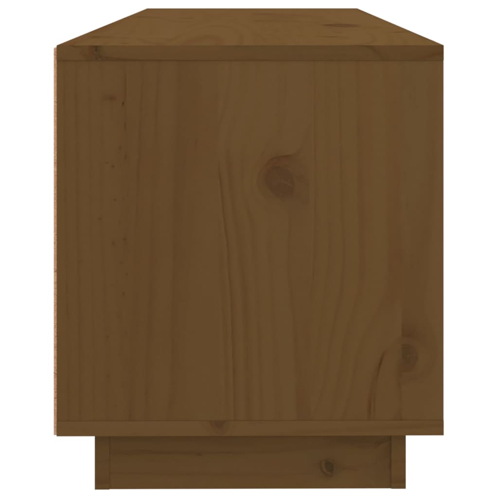 TV-taso hunajanruskea 100x34x40 cm täysi mänty - Sisustajankoti.fi