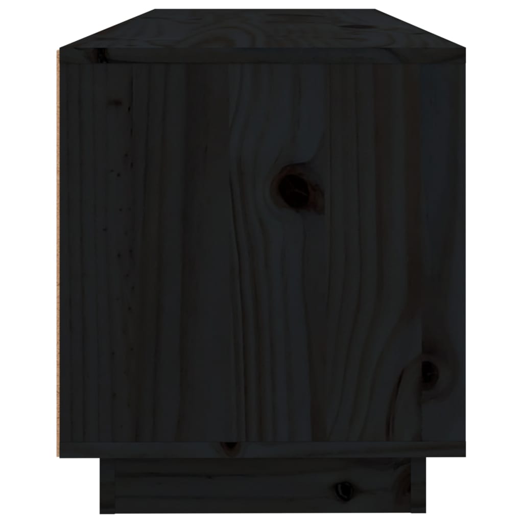 TV-taso musta 100x34x40 cm täysi mänty - Sisustajankoti.fi