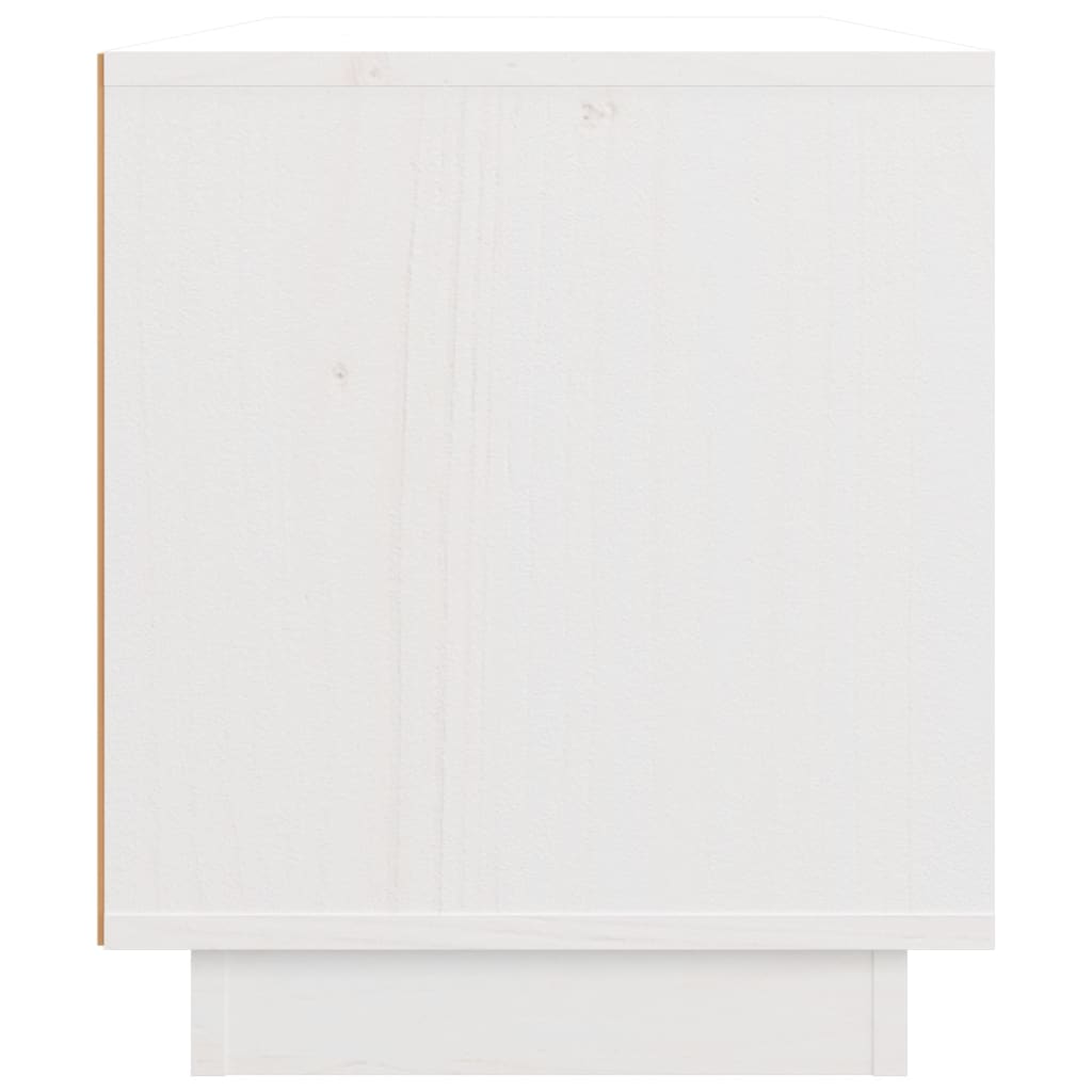 TV-taso valkoinen 80x34x40 cm täysi mänty - Sisustajankoti.fi