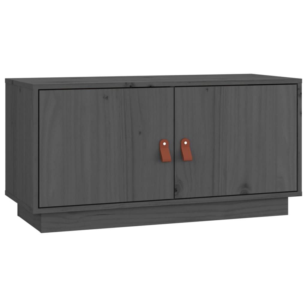 TV-taso harmaa 80x34x40 cm täysi mänty - Sisustajankoti.fi