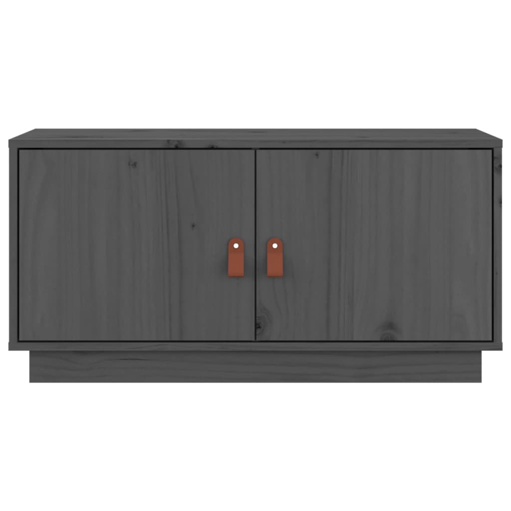 TV-taso harmaa 80x34x40 cm täysi mänty - Sisustajankoti.fi