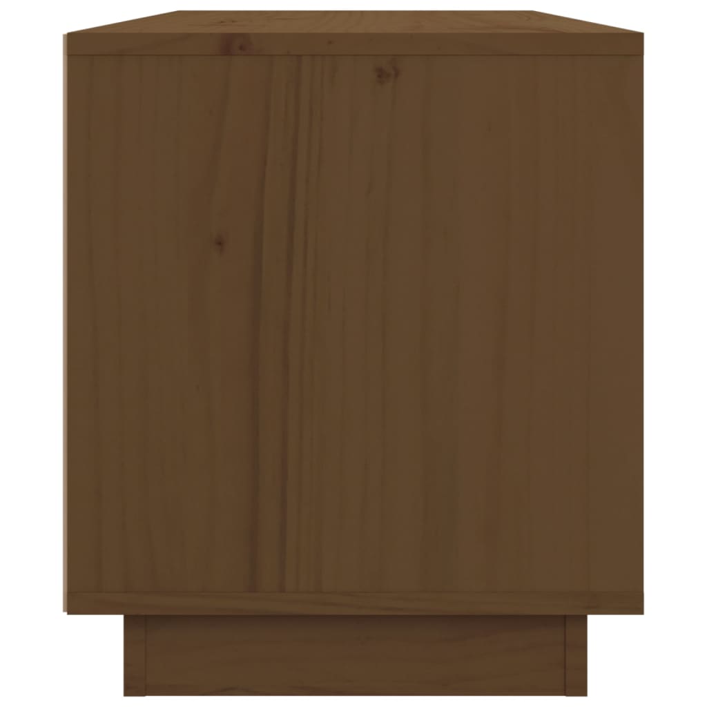 TV-taso hunajanruskea 80x34x40 cm täysi mänty - Sisustajankoti.fi