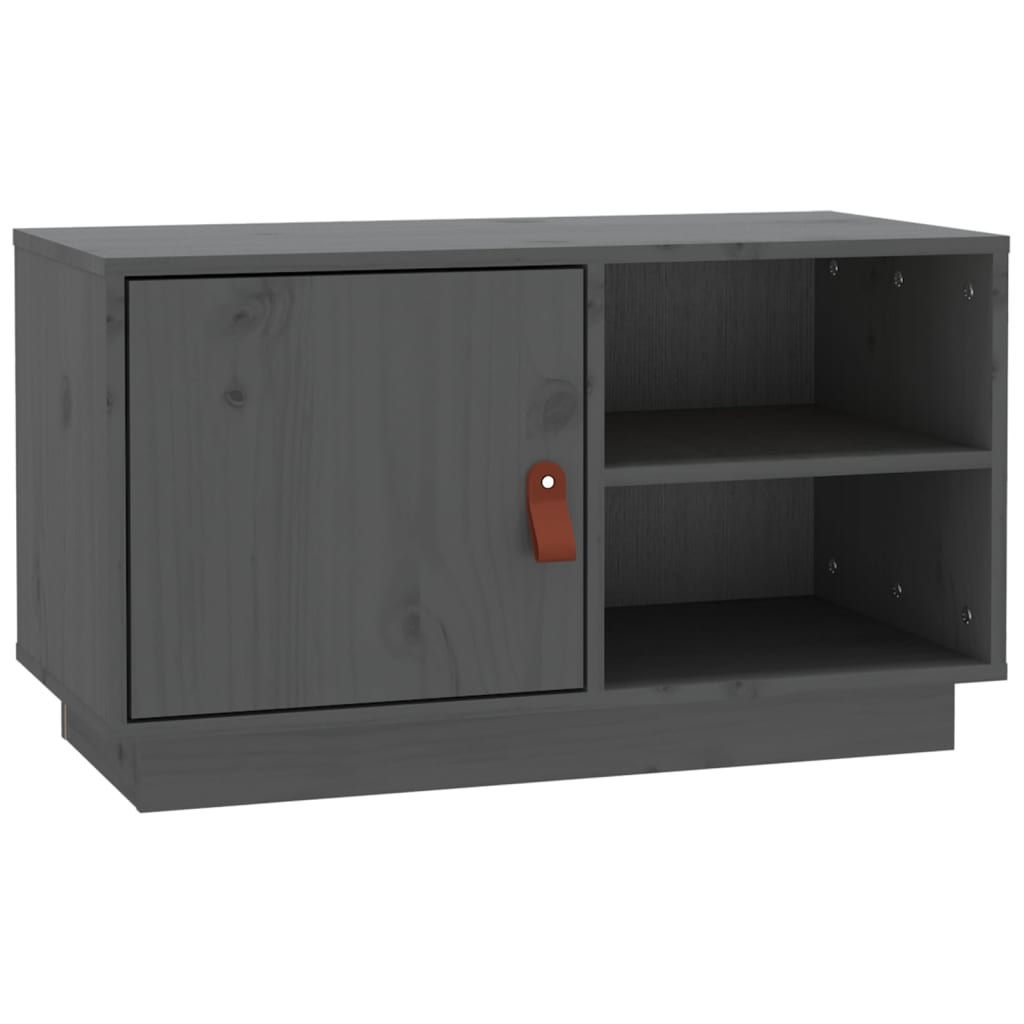 TV-taso harmaa 70x34x40 cm täysi mänty - Sisustajankoti.fi