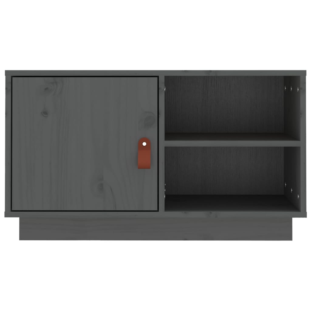 TV-taso harmaa 70x34x40 cm täysi mänty - Sisustajankoti.fi