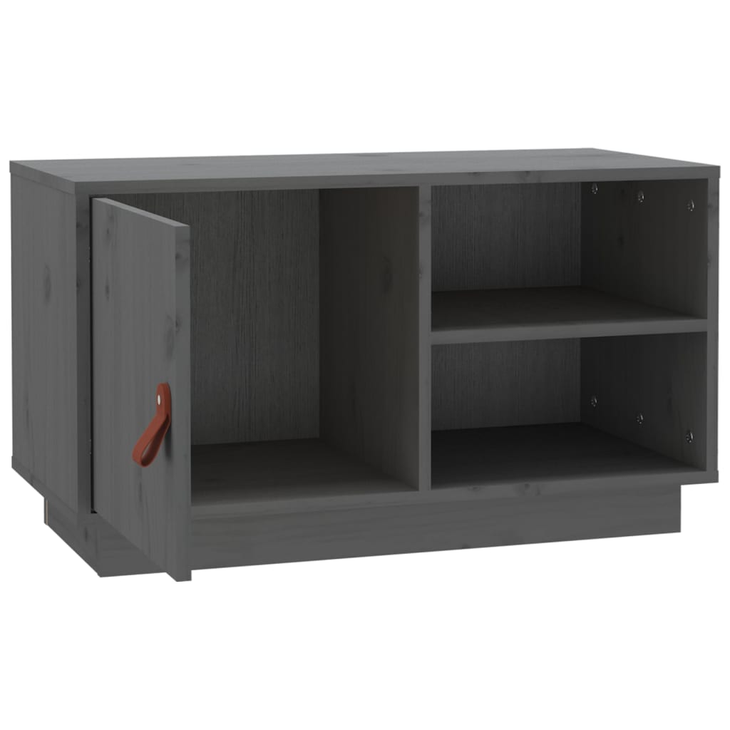 TV-taso harmaa 70x34x40 cm täysi mänty - Sisustajankoti.fi