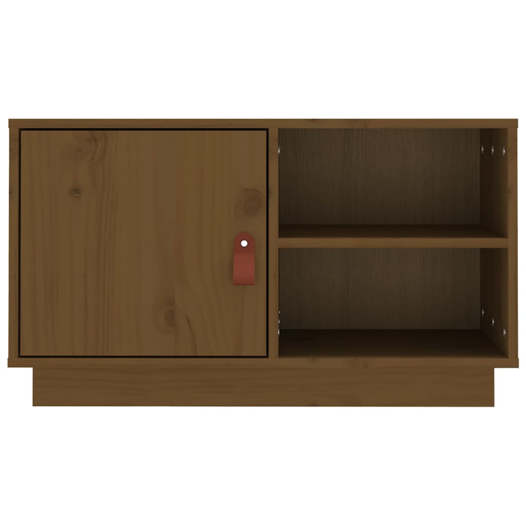 TV-taso hunajanruskea 70x34x40 cm täysi mänty - Sisustajankoti.fi