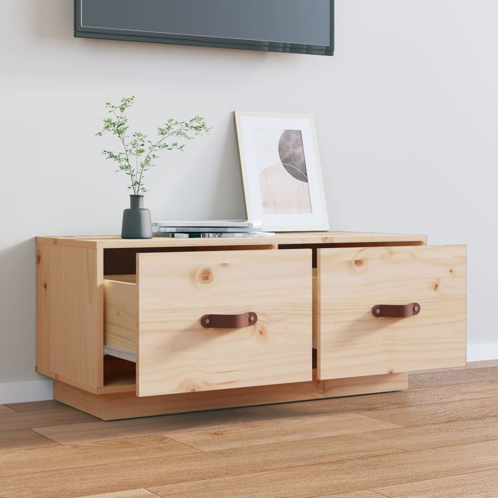 TV-taso 80x34x35 cm täysi mänty - Sisustajankoti.fi