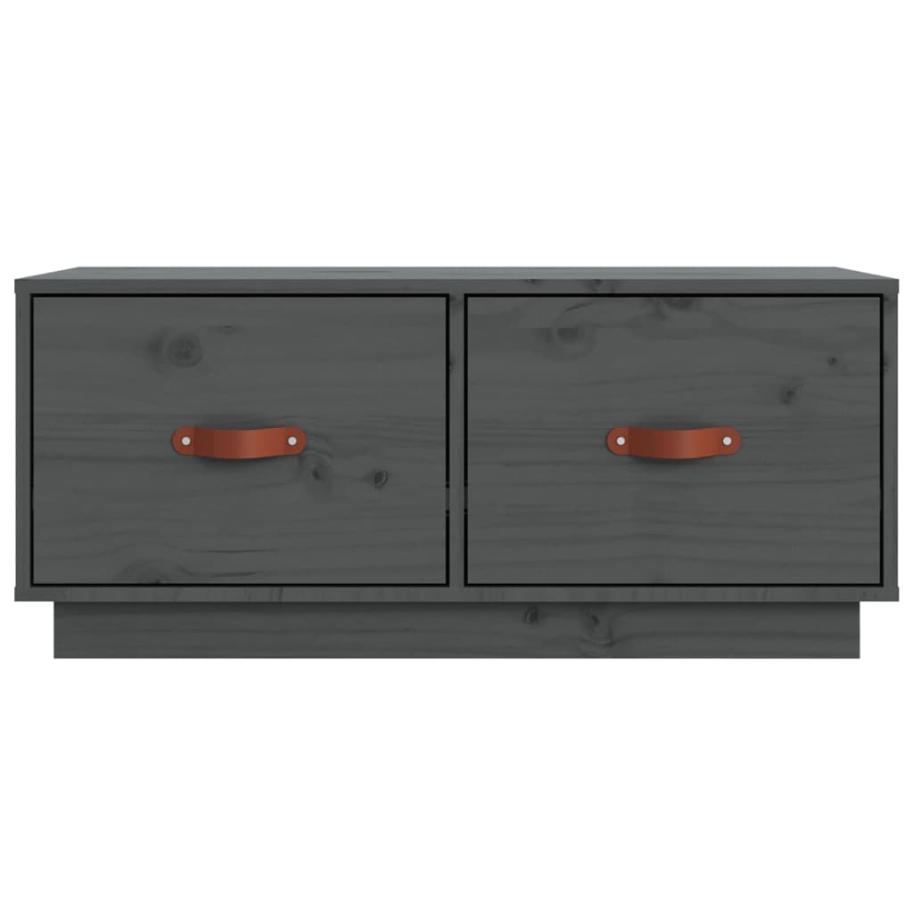 TV-taso harmaa 80x34x35 cm täysi mänty - Sisustajankoti.fi