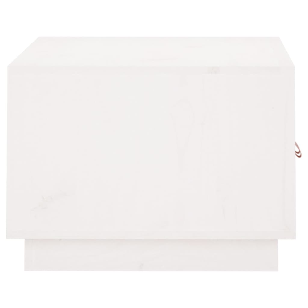 Sohvapöytä valkoinen 80x50x35 cm täysi mänty - Sisustajankoti.fi