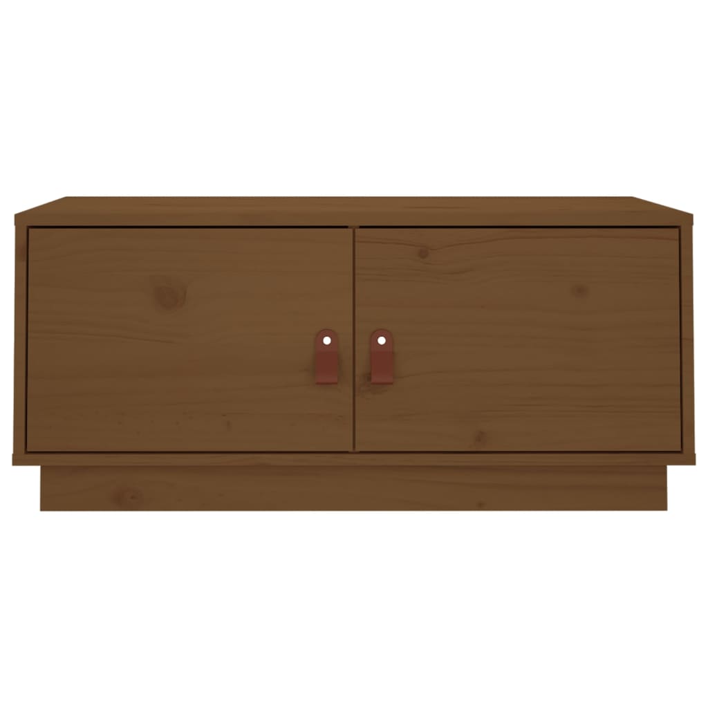 Sohvapöytä hunajanruskea 80x50x35 cm täysi mänty - Sisustajankoti.fi