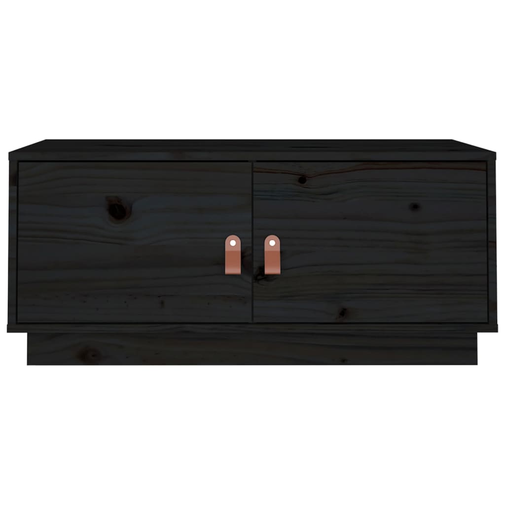 Sohvapöytä musta 80x50x35 cm täysi mänty - Sisustajankoti.fi