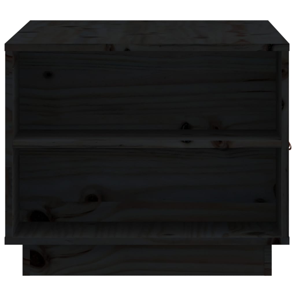 Sohvapöytä musta 100x50x41 cm täysi mänty - Sisustajankoti.fi