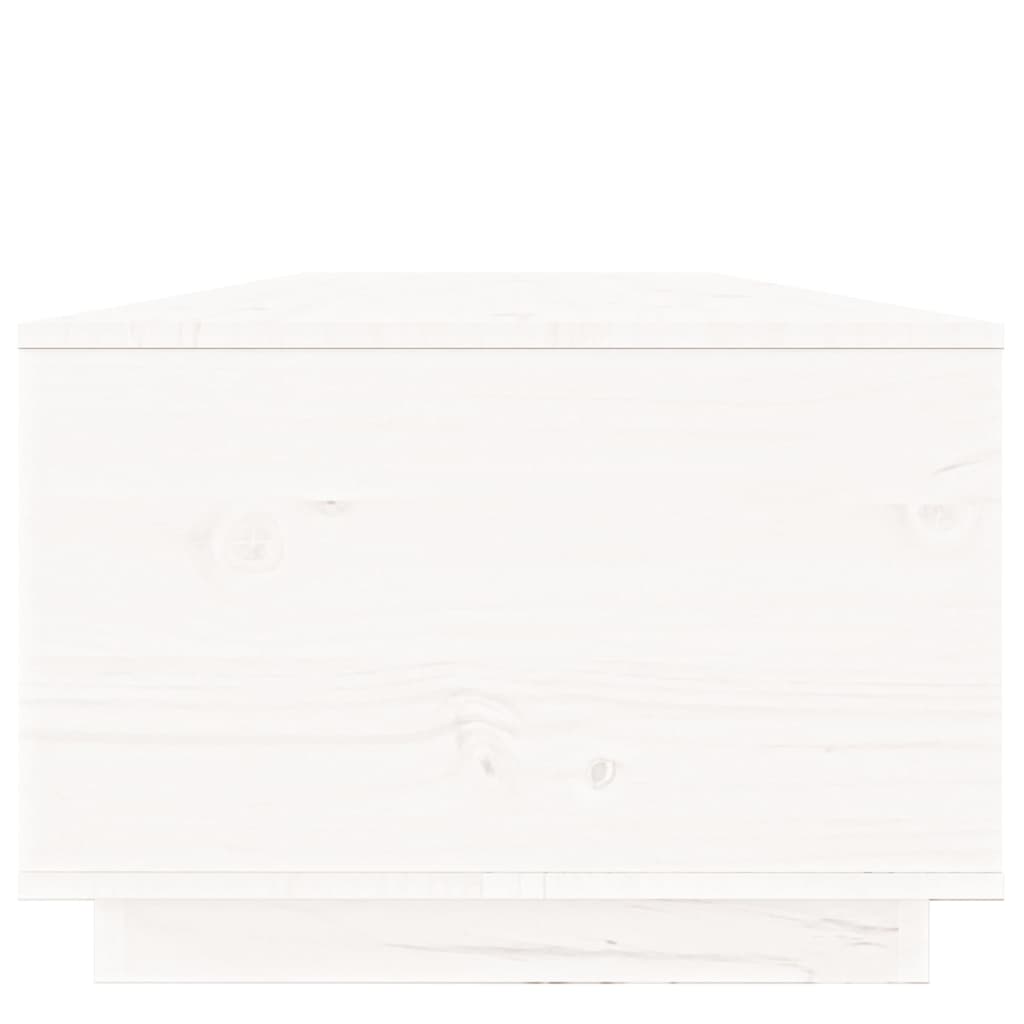 Sohvapöytä valkoinen 100x50x35 cm täysi mänty - Sisustajankoti.fi
