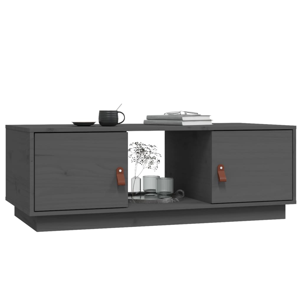 Sohvapöytä harmaa 100x50x35 cm täysi mänty - Sisustajankoti.fi