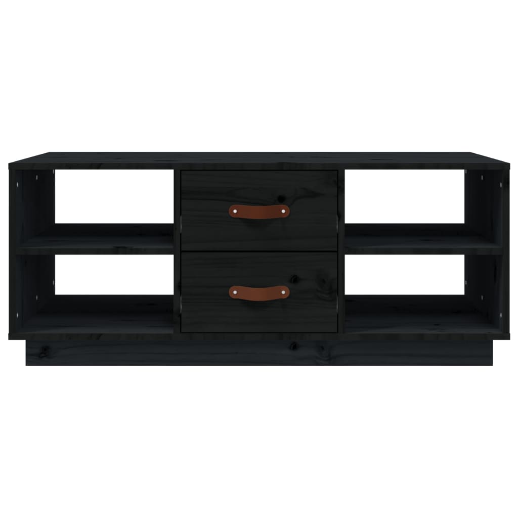 Sohvapöytä musta 100x50x41 cm täysi mänty - Sisustajankoti.fi