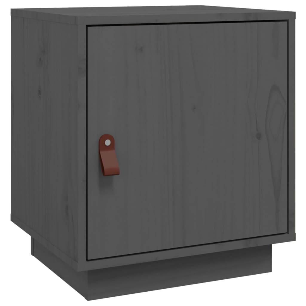 Yöpöytä harmaa 40x34x45 cm täysi mänty - Sisustajankoti.fi