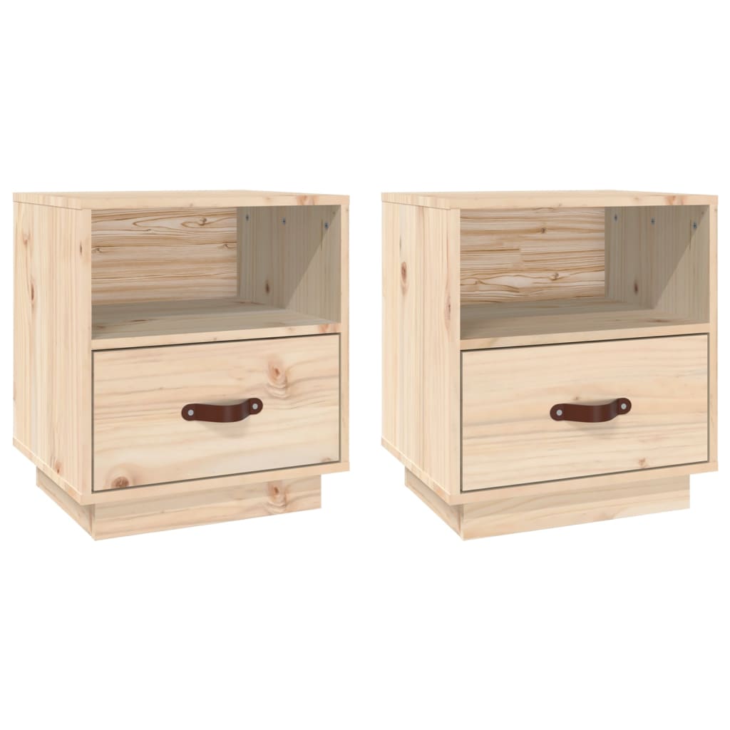 Yöpöydät 2 kpl 40x34x45 cm täysi mänty - Sisustajankoti.fi