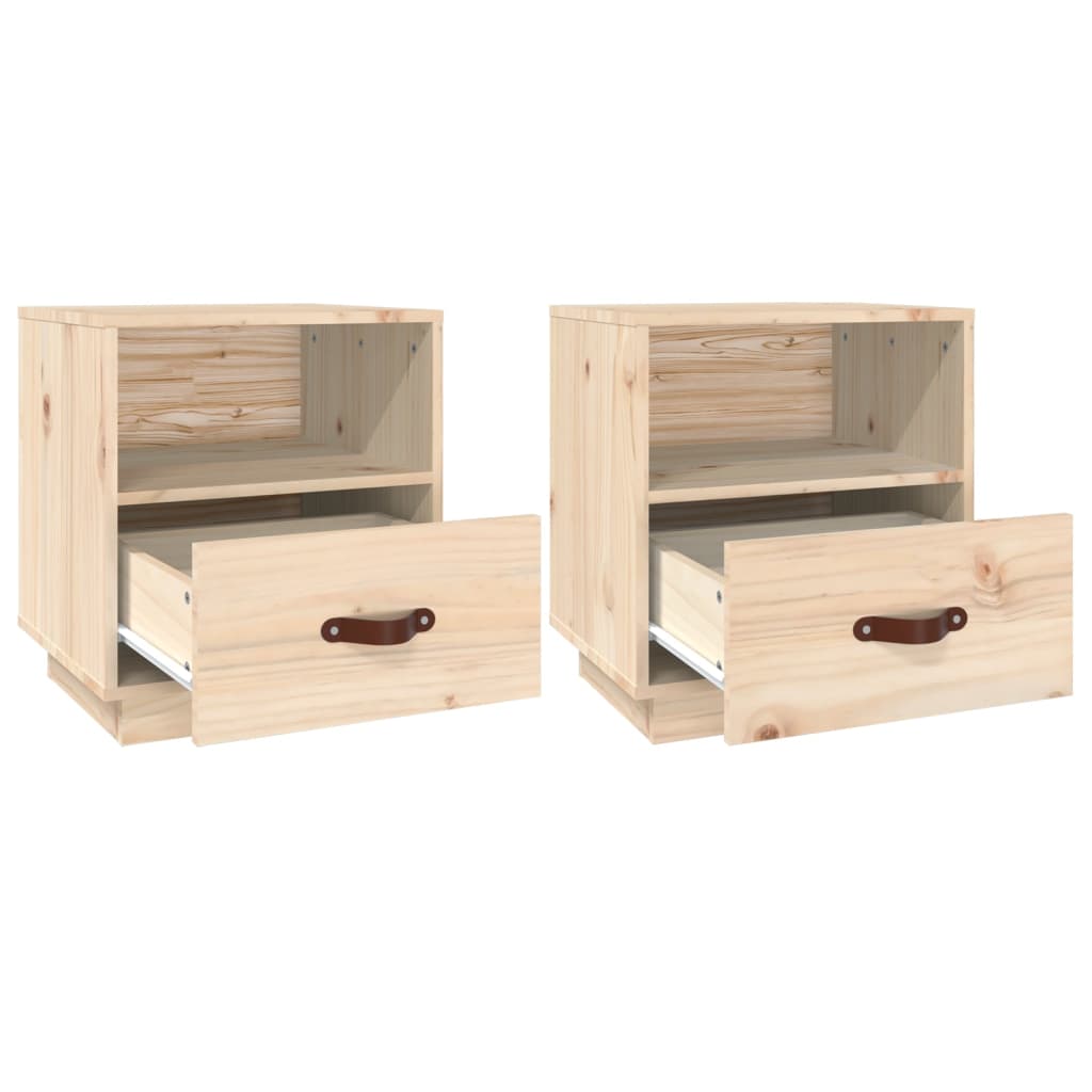 Yöpöydät 2 kpl 40x34x45 cm täysi mänty - Sisustajankoti.fi