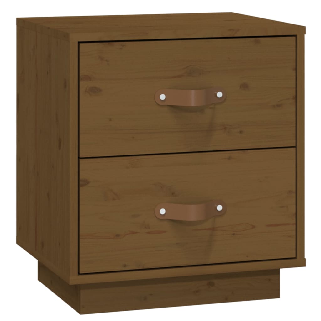 Yöpöydät 2 kpl hunajanruskea 40x34x45 cm täysi mänty - Sisustajankoti.fi
