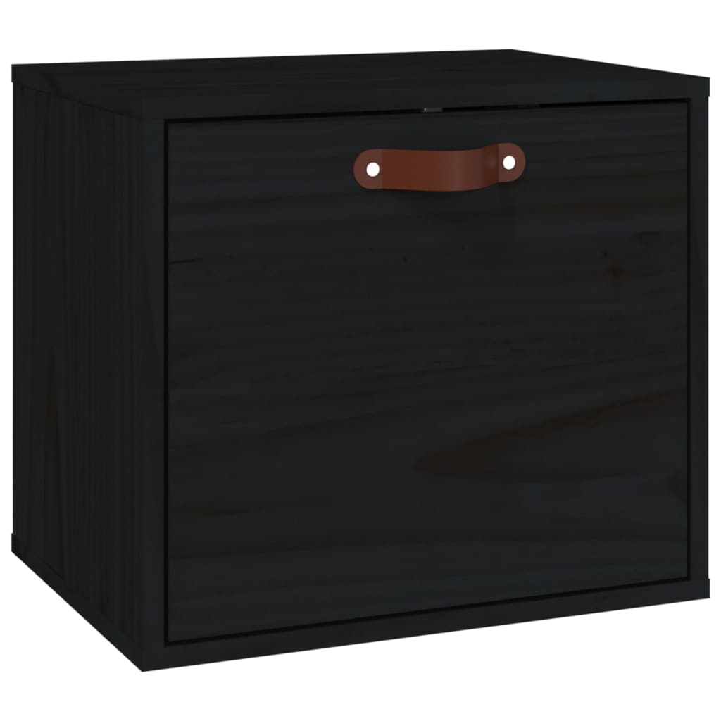Seinäkaappi musta 40x30x35 cm täysi mänty - Sisustajankoti.fi
