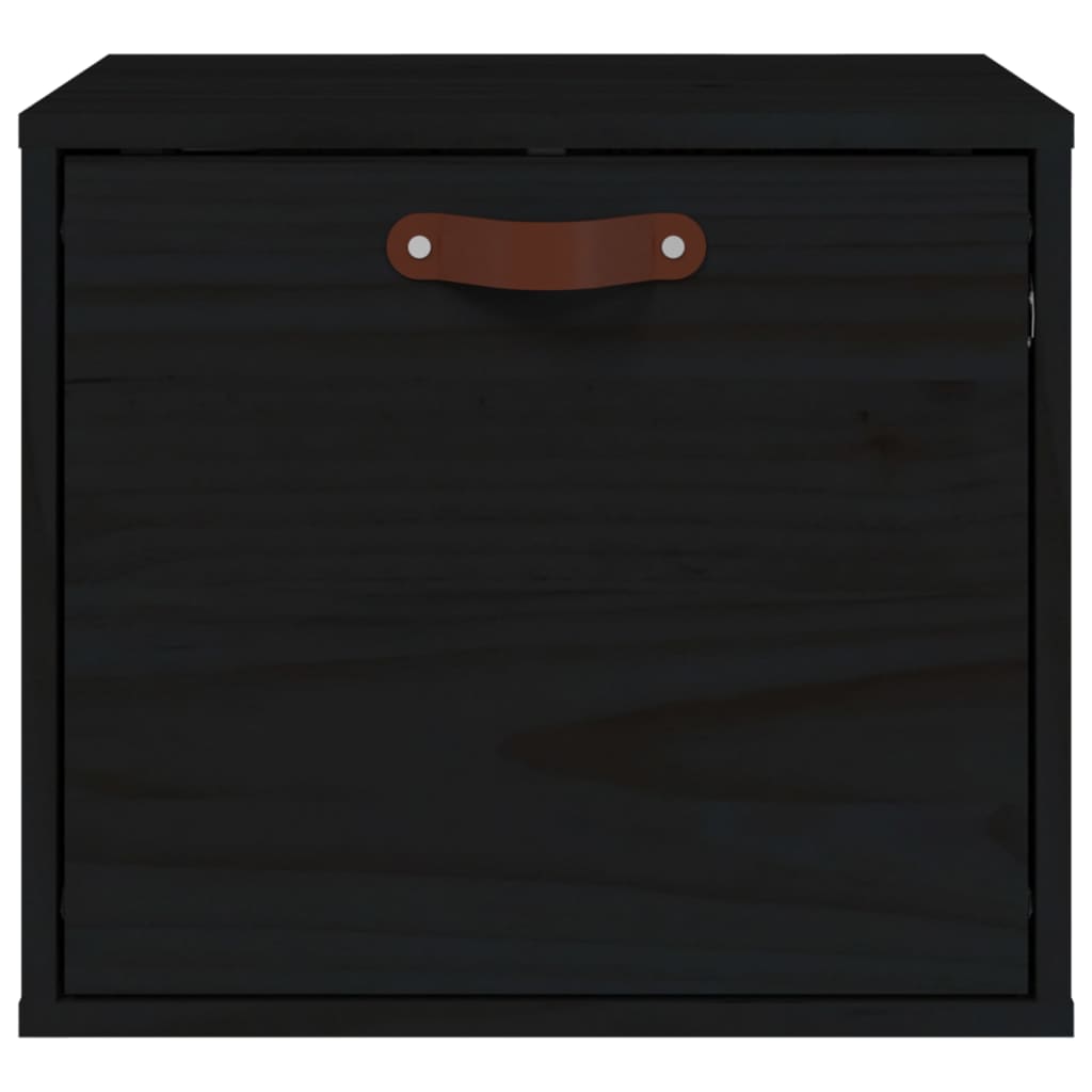 Seinäkaappi musta 40x30x35 cm täysi mänty - Sisustajankoti.fi