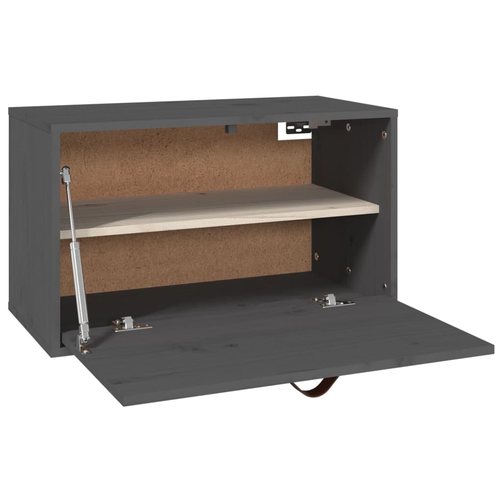 Seinäkaappi harmaa 60x30x35 cm täysi mänty - Sisustajankoti.fi