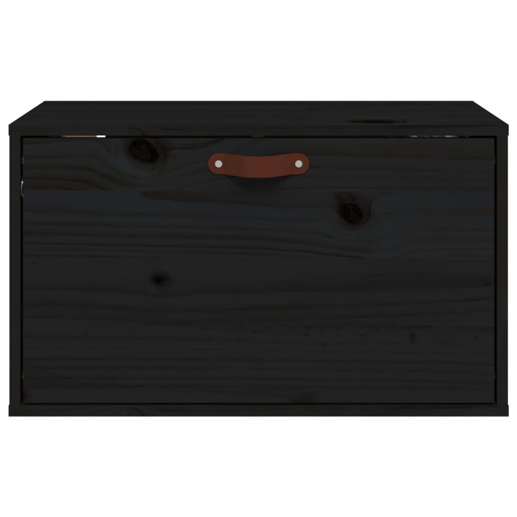 Seinäkaappi musta 60x30x35 cm täysi mänty - Sisustajankoti.fi