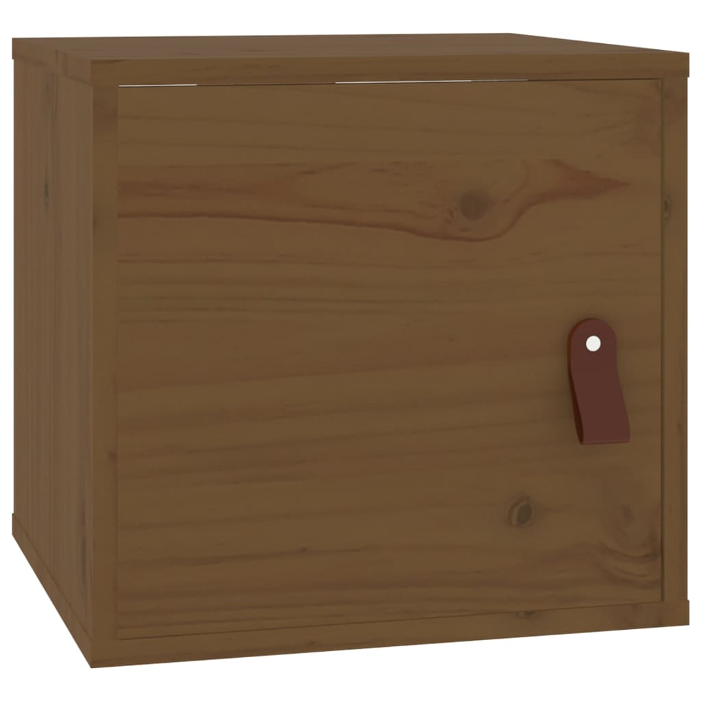 Seinäkaapit 2 kpl hunajanruskea 31,5x30x30 cm täysi mänty - Sisustajankoti.fi