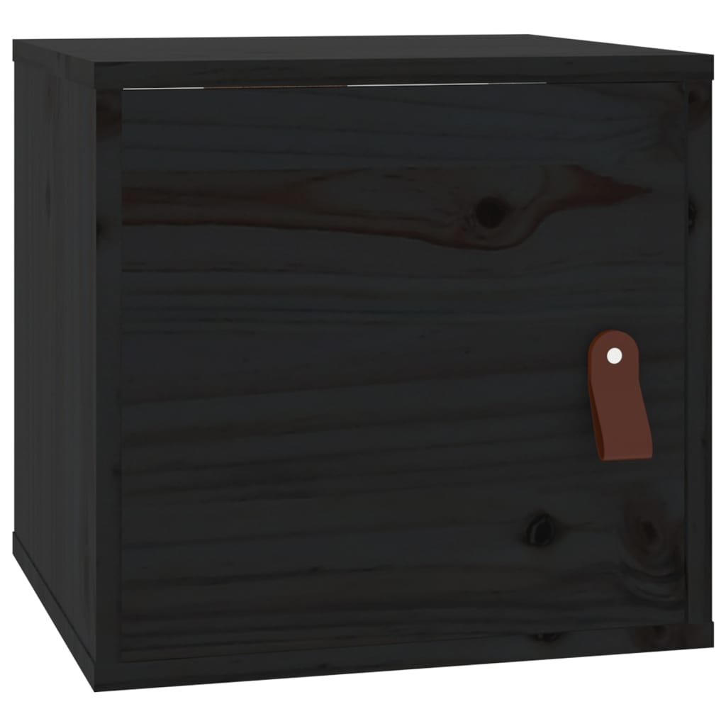 Seinäkaappi musta 31,5x30x30 cm täysi mänty - Sisustajankoti.fi