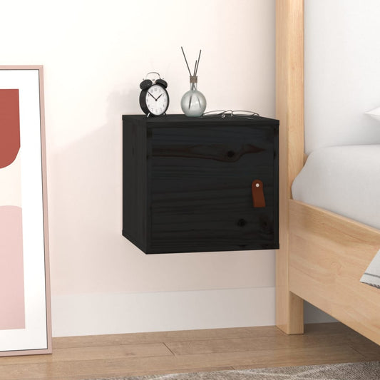 Seinäkaappi musta 31,5x30x30 cm täysi mänty - Sisustajankoti.fi