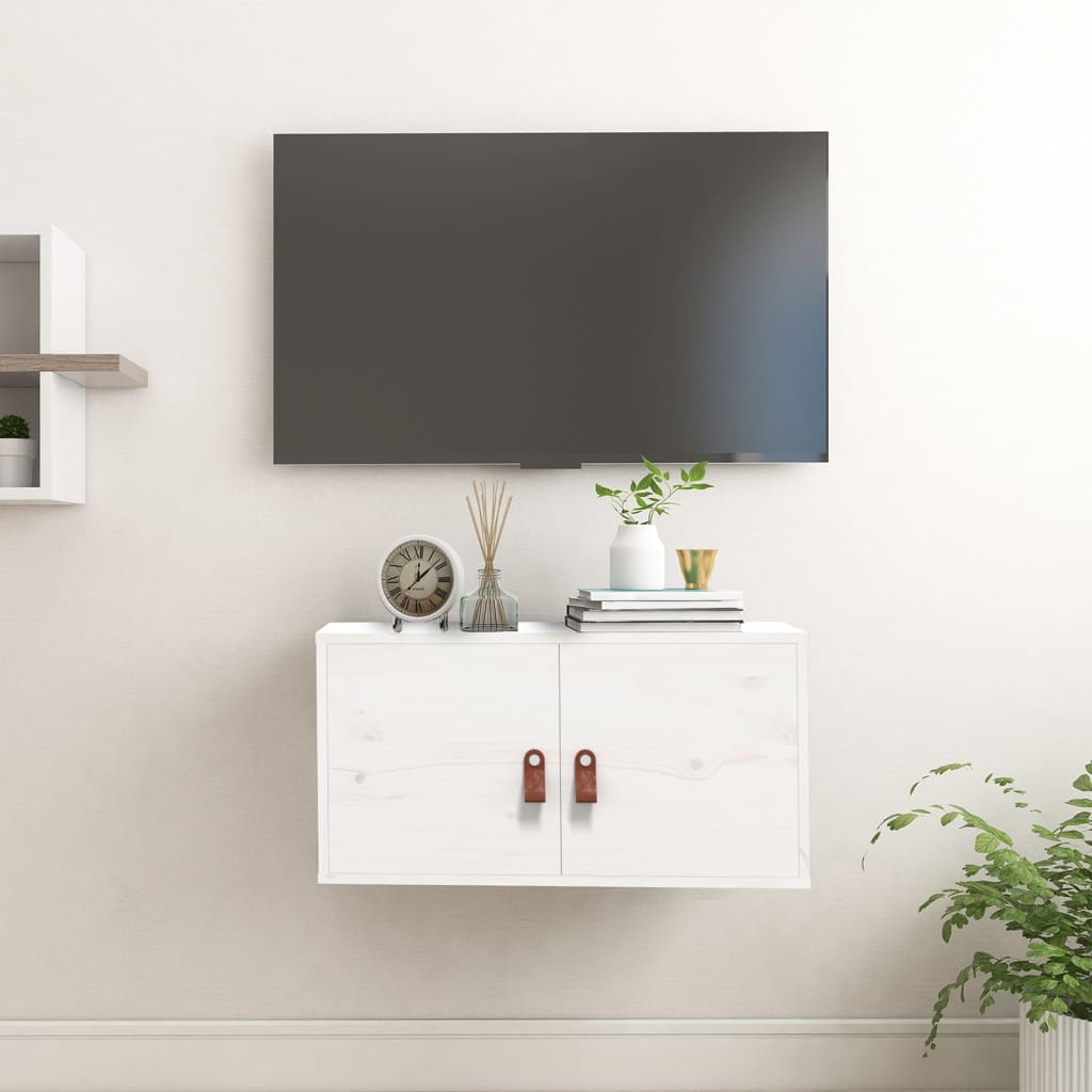 Seinäkaappi valkoinen 60x30x30 cm täysi mänty - Sisustajankoti.fi