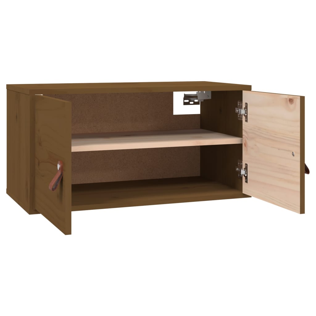 Seinäkaappi hunajanruskea 60x30x30 cm täysi mänty - Sisustajankoti.fi