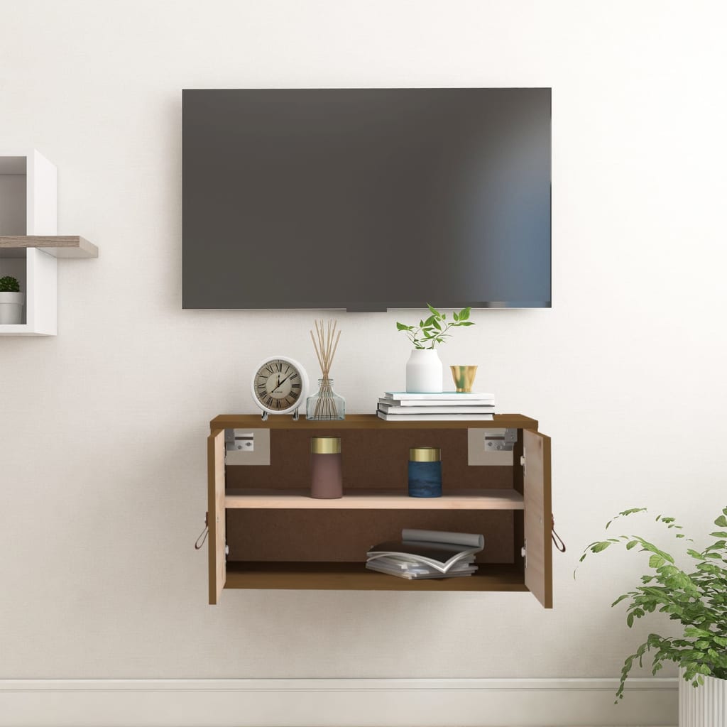 Seinäkaappi hunajanruskea 60x30x30 cm täysi mänty - Sisustajankoti.fi