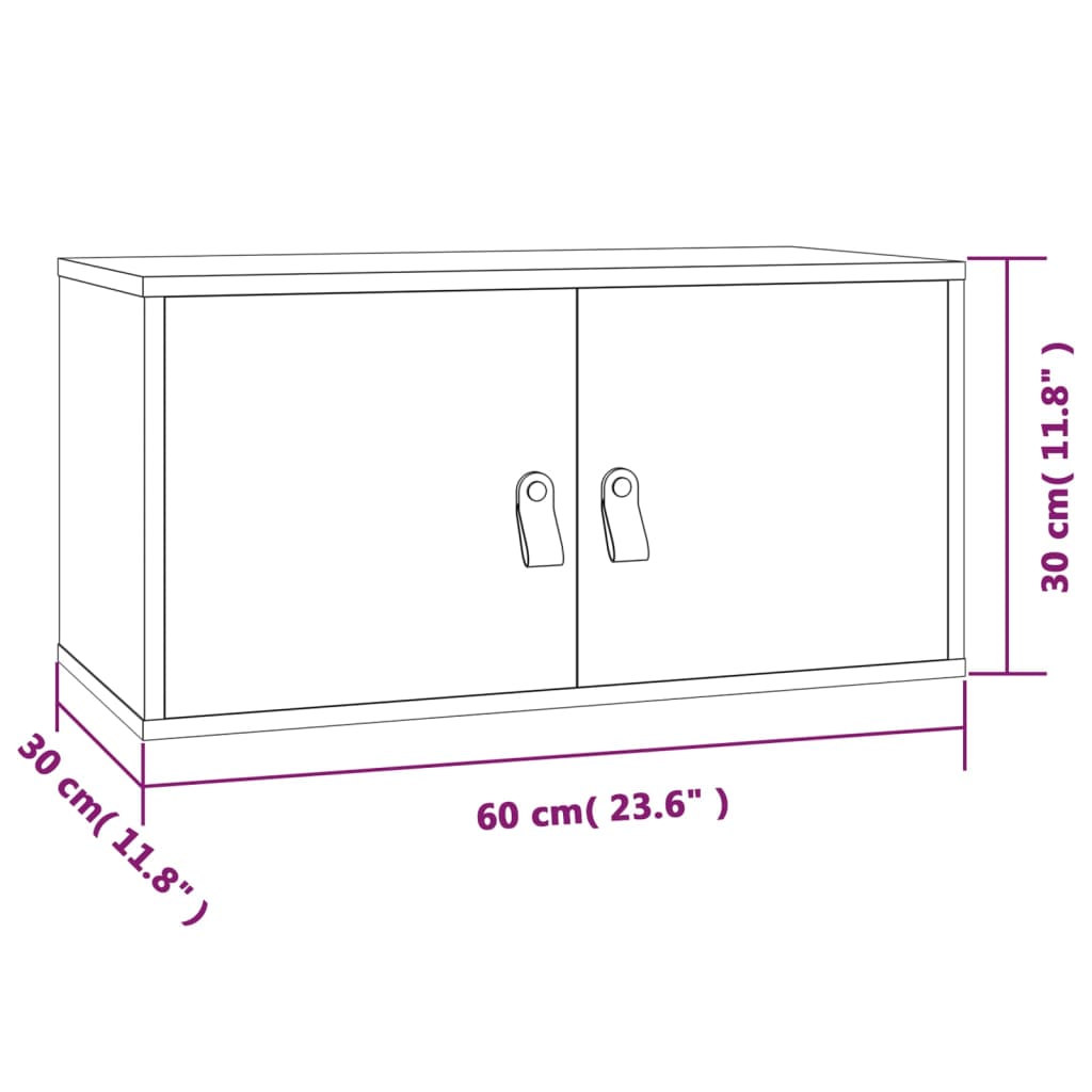 Seinäkaappi hunajanruskea 60x30x30 cm täysi mänty - Sisustajankoti.fi