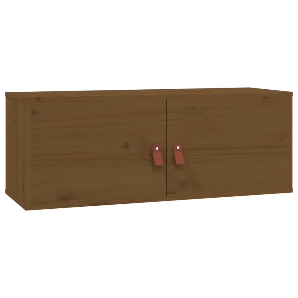 Seinäkaapit 2 kpl hunajanruskea 80x30x30 cm täysi mänty - Sisustajankoti.fi