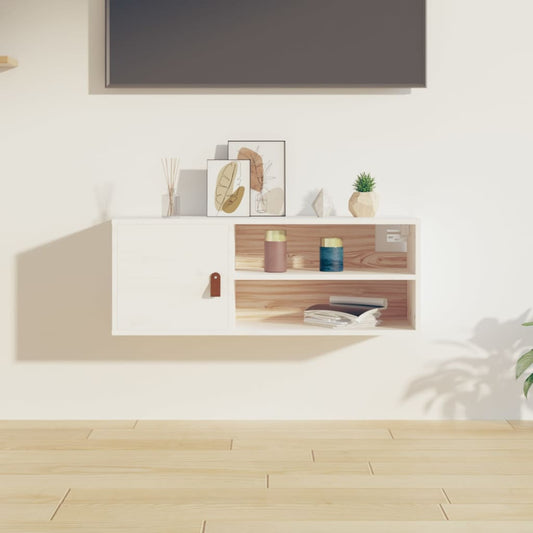 Seinäkaappi valkoinen 80x30x30 cm täysi mänty - Sisustajankoti.fi