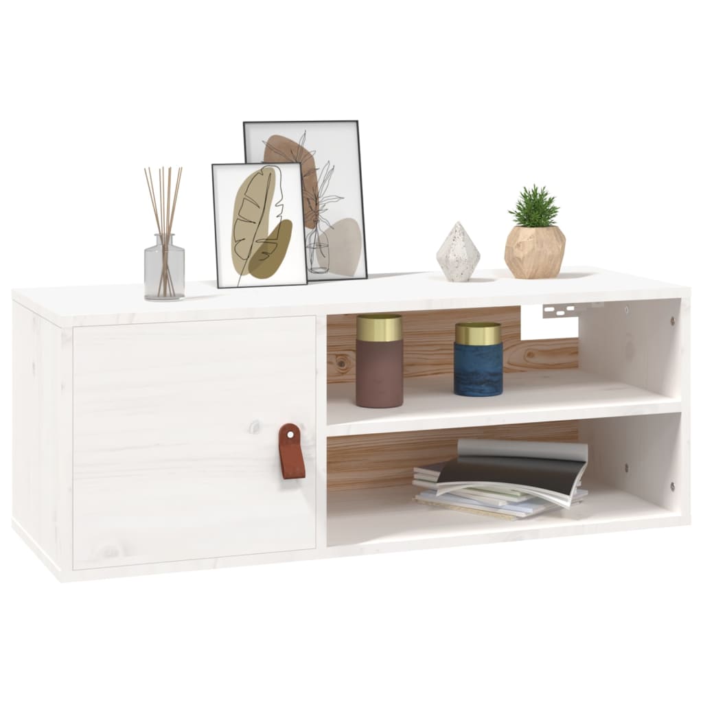 Seinäkaapit 2 kpl valkoinen 80x30x30 cm täysi mänty - Sisustajankoti.fi