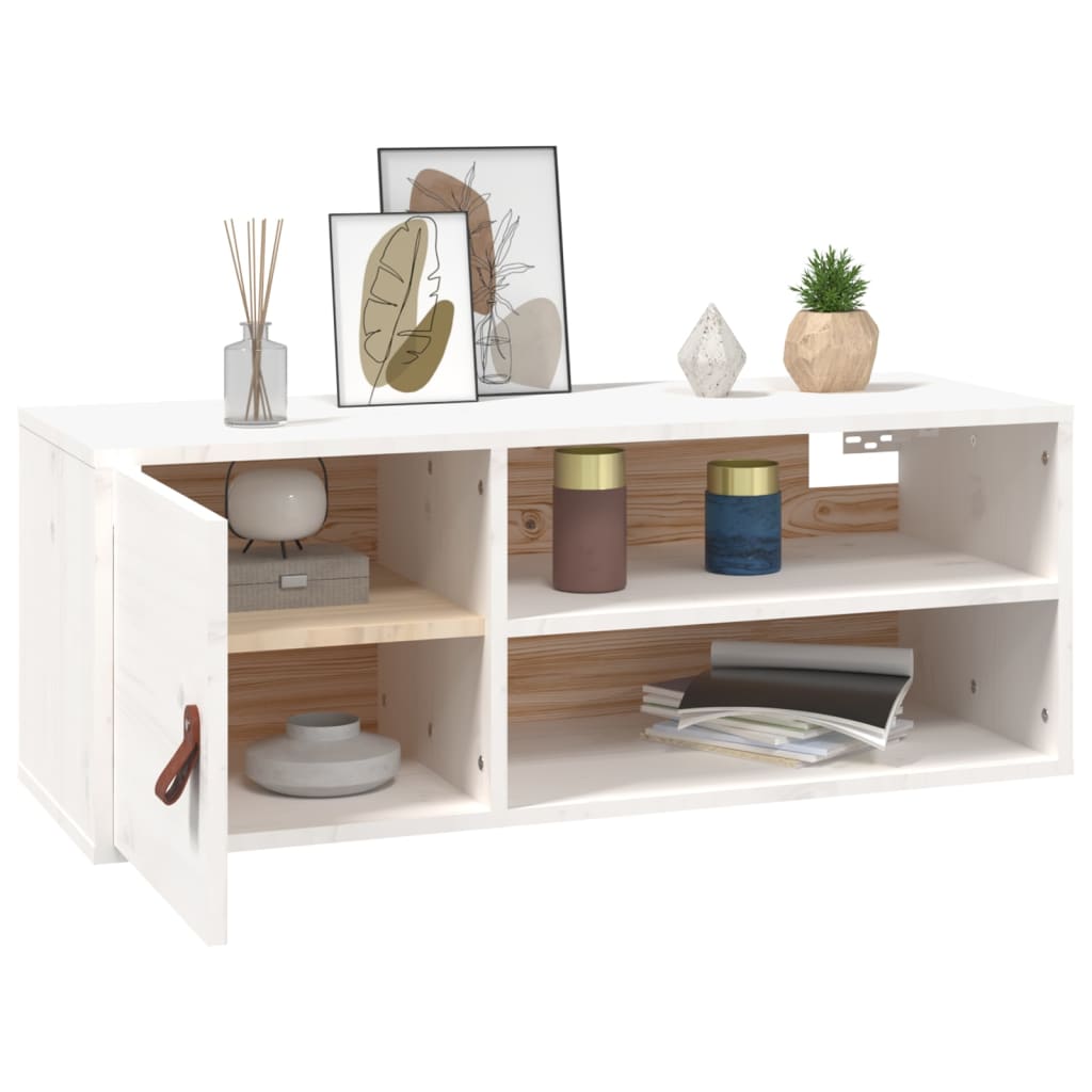 Seinäkaapit 2 kpl valkoinen 80x30x30 cm täysi mänty - Sisustajankoti.fi