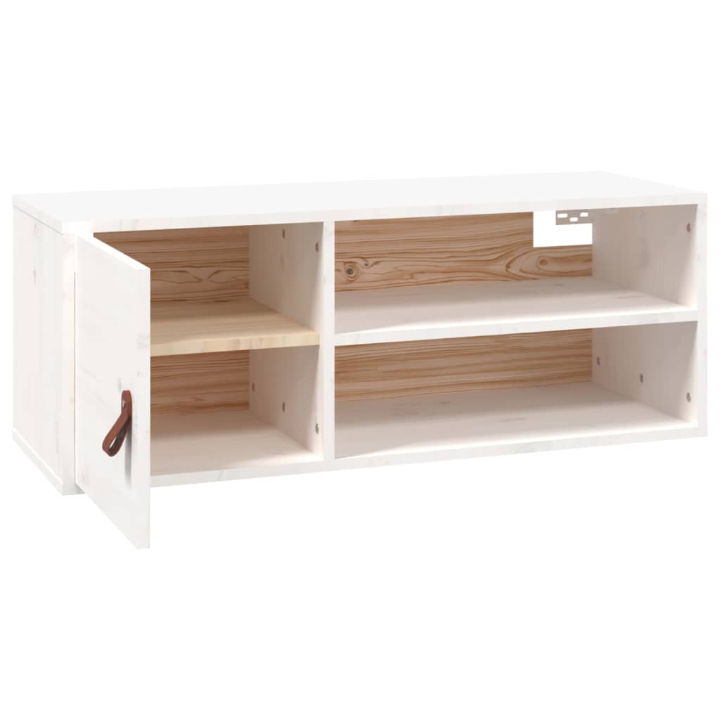 Seinäkaapit 2 kpl valkoinen 80x30x30 cm täysi mänty - Sisustajankoti.fi