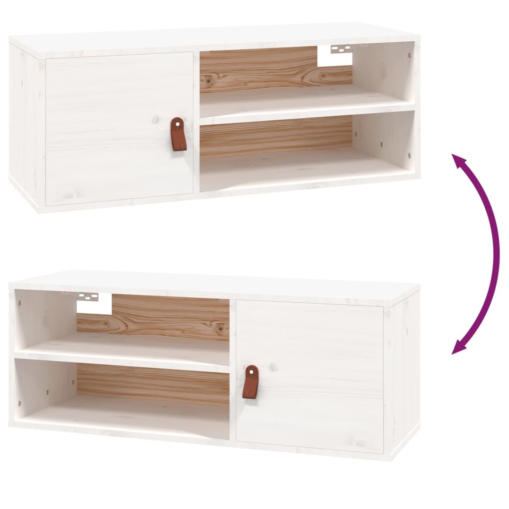 Seinäkaapit 2 kpl valkoinen 80x30x30 cm täysi mänty - Sisustajankoti.fi