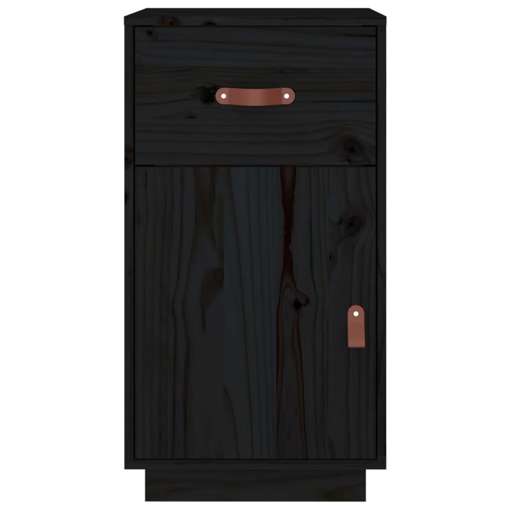Työpöytäkaappi musta 40x50x75 cm täysi mänty - Sisustajankoti.fi