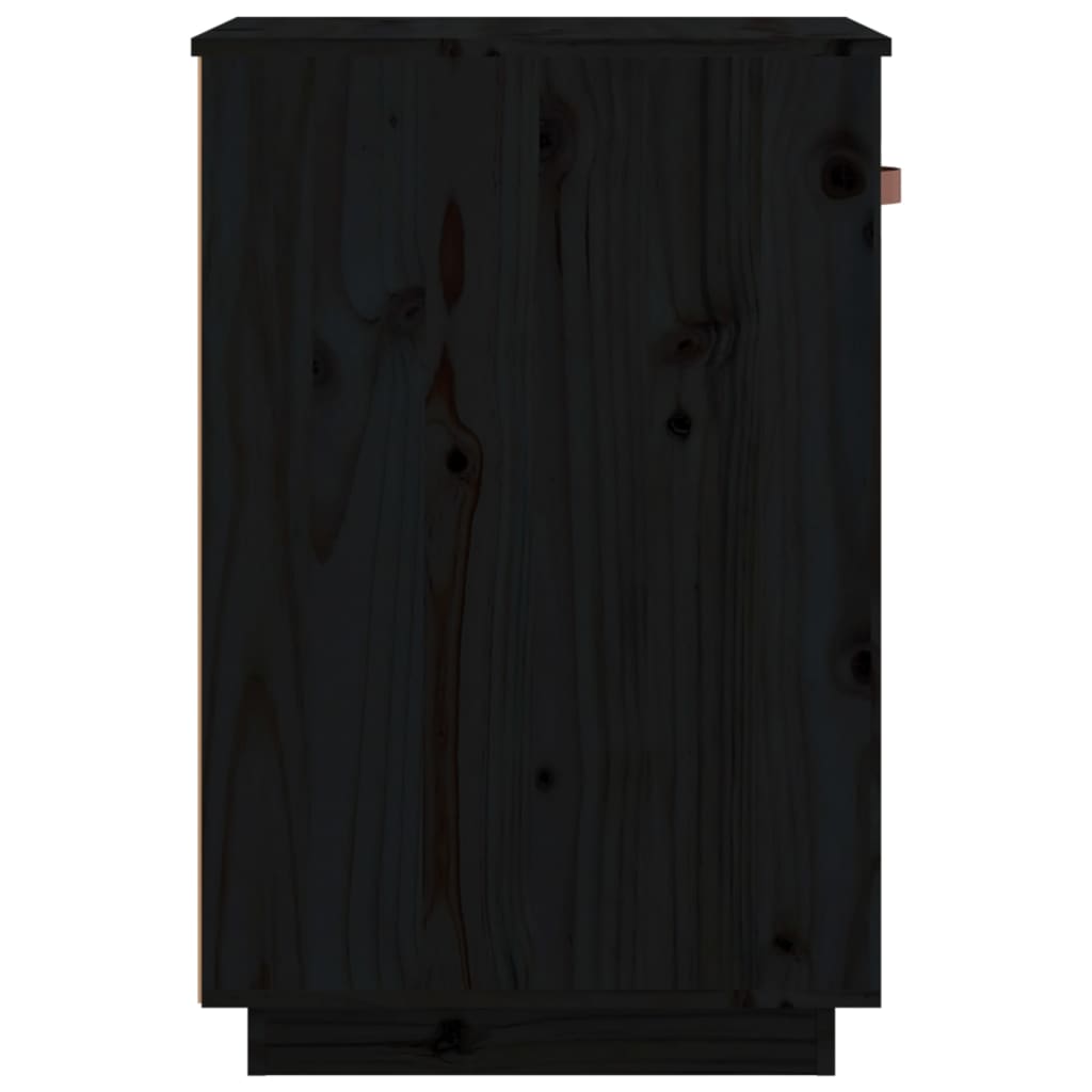 Työpöytäkaappi musta 40x50x75 cm täysi mänty - Sisustajankoti.fi
