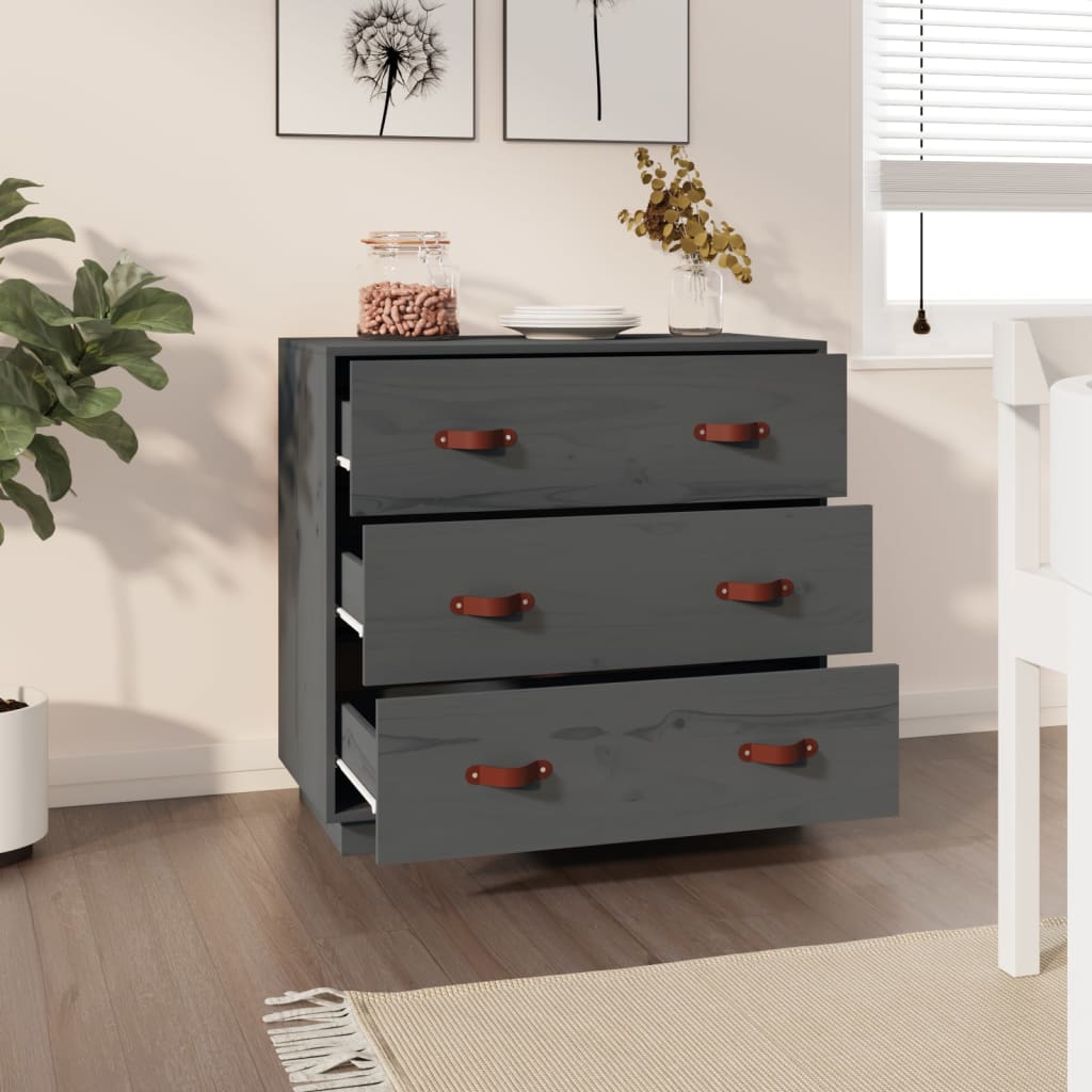 Senkki harmaa 80x40x75 cm täysi mänty - Sisustajankoti.fi