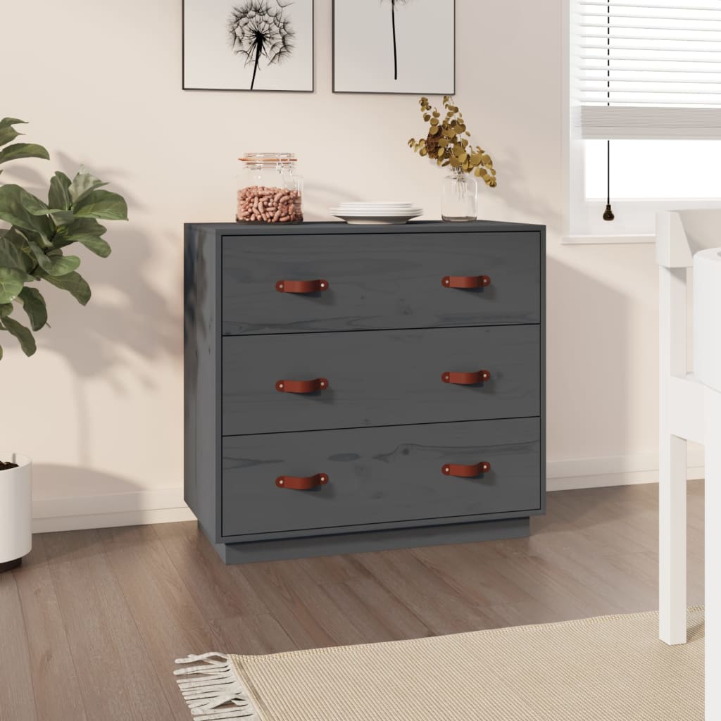 Senkki harmaa 80x40x75 cm täysi mänty - Sisustajankoti.fi