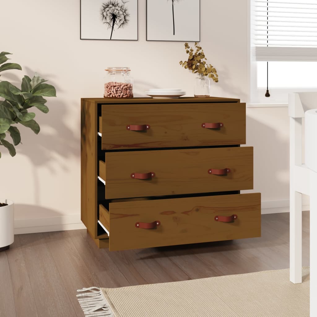 Senkki hunajanruskea 80x40x75 cm täysi mänty - Sisustajankoti.fi
